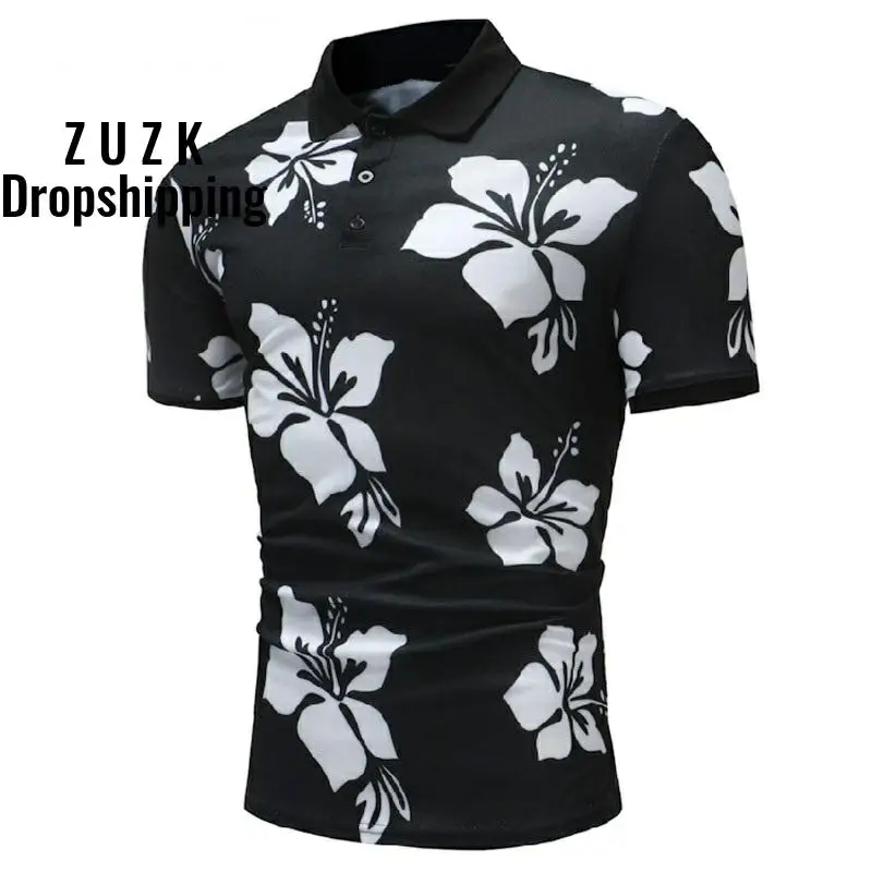 Рубашка поло мужская хлопковая с коротким рукавом Повседневная Мягкая футболка