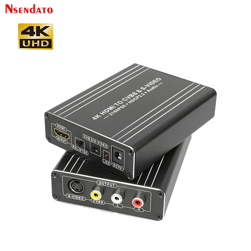 4K HDMI к S-видео CVBS RCA AV преобразователь в композитный аудио видео адаптер для ПК PS3