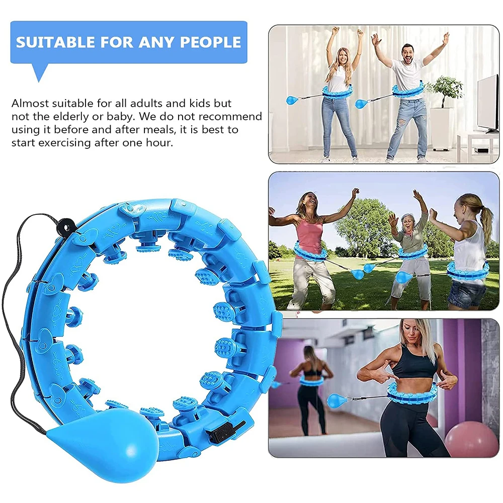 24 Section Smart Weighted Sport Hoops Abdominal Thin Waist Exercise Detachable Hoop Massage Fitness Circles Training Weight Loss |