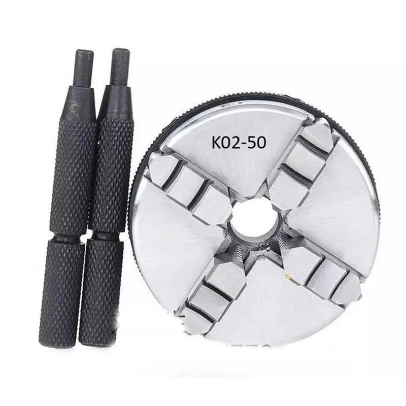 50 мм 2 &quotтокарный патрон 4 нижними зажимами ручной Самоцентрирующийся зажимной K02