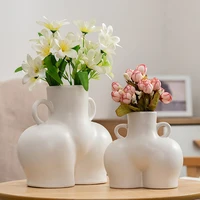 nordic abstract ass ceramic vase body art design flower pot sculpture ornaments crafts plant poted home garden decoration hot