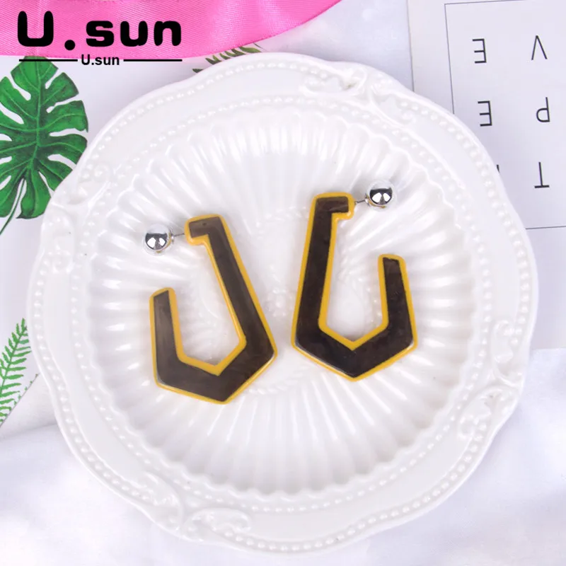 Серьги из полимеров горячие металлические большие акриловые геометрические