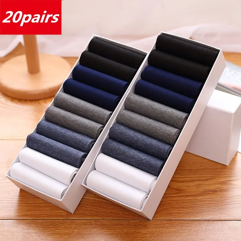 Мужские летние тонкие дышащие носки 20 пар/лот мужские высокоэластичные
