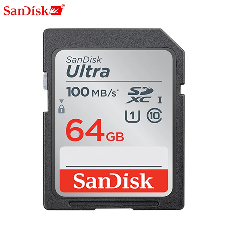 Карта памяти SanDisk для зеркальных камер Canon Nikon SD карт 16 ГБ 32 64 128 256 80 МБ/с. 95 съемка