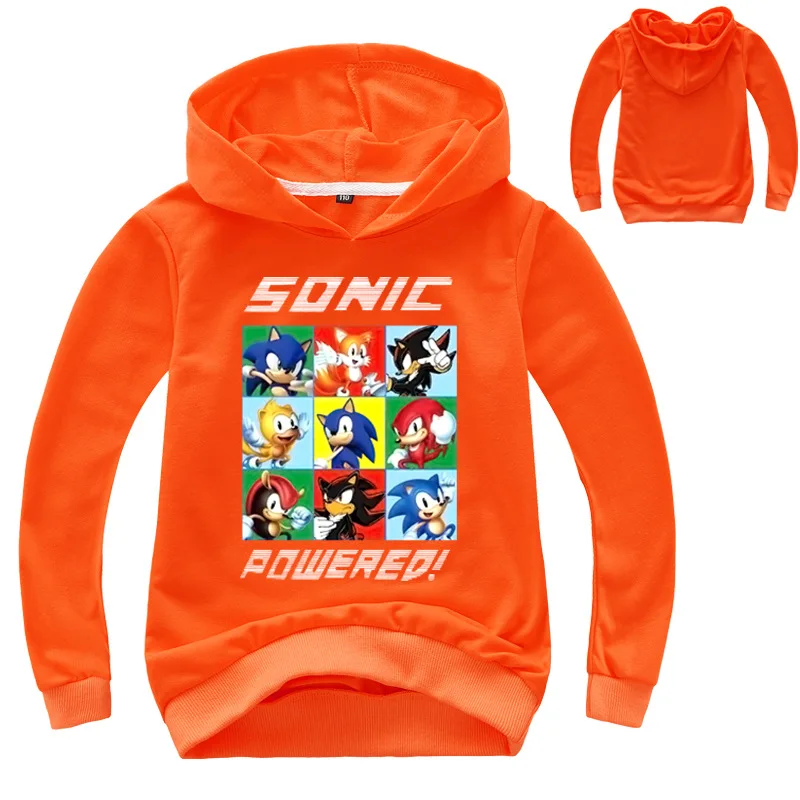 

2-16Y Sonic The Hedgehog Hoodie Kids Coat Boys Sweatshirts Hoodies Pullovers Outerwear Jacket Tracksuits Girls Streetwear Hoody