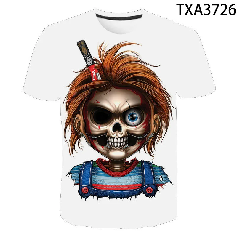 

New Chucky Summer T-shirt Men Women Children 3D Printed T Shirts Fashion Casual Boy Girl Kids Short Sleeve Cool Tops Tee