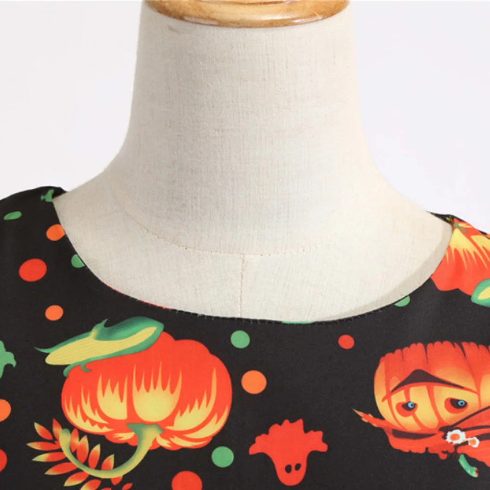 Женское винтажное платье Kenancy зимнее с круглым вырезом и коротким рукавом