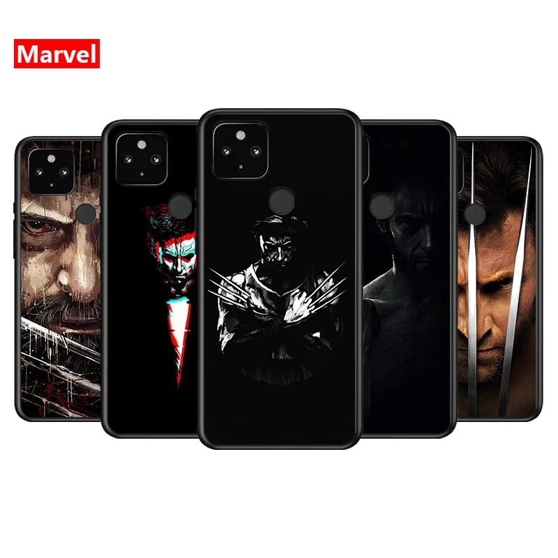 

Marvel Avengers Super Hero Wolverine For Google Pixel 5 4A 5G 4 XL Soft Shell TPU Silicone Black Cover Phone Case