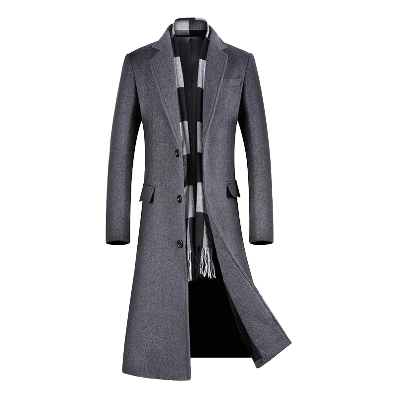 Мужские пальто, длинная куртка ниже колена, мужское пальто, Мужская ветровка, мужские пальто, шерстяное пальто для мужчин, содержание шерсти...