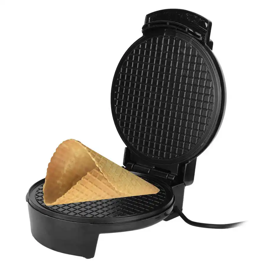 Online Listrik Renyah Egg Roll Pembuat Telur Dadar Sandwich Besi Crepe Baking Pan Waffle Pancake Oven DIY Ice Cream Cone Mesin Uni Eropa Plug 220V