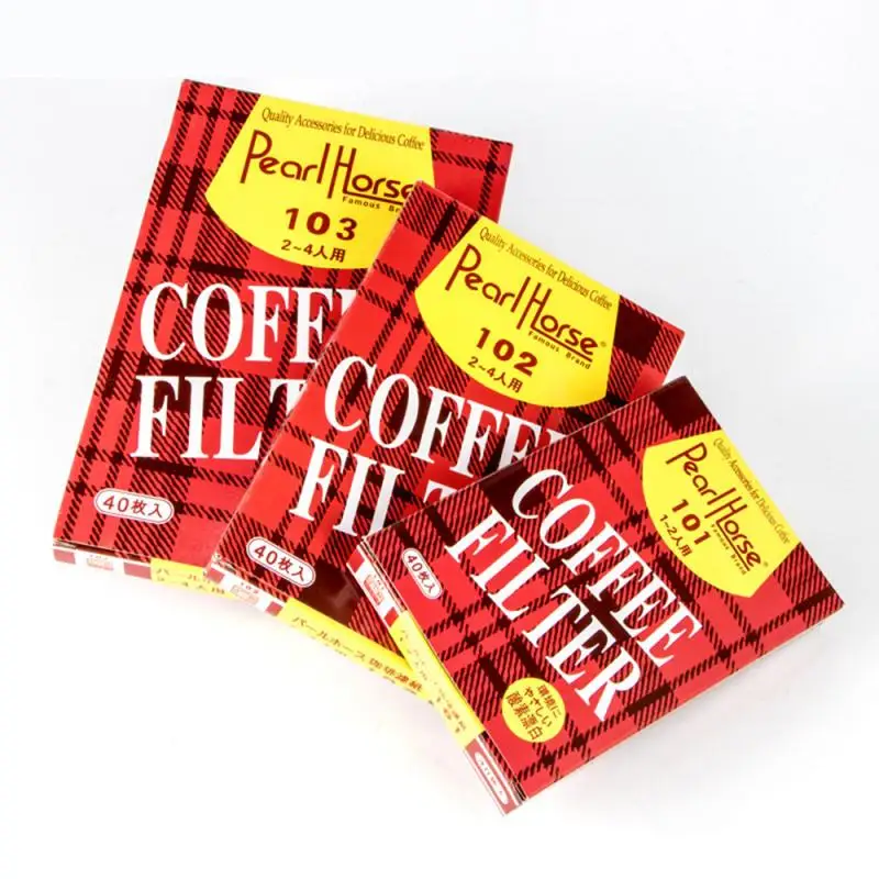 40 штук пакет деревянный оригинальный ручной капельный бумажный фильтр для кофе