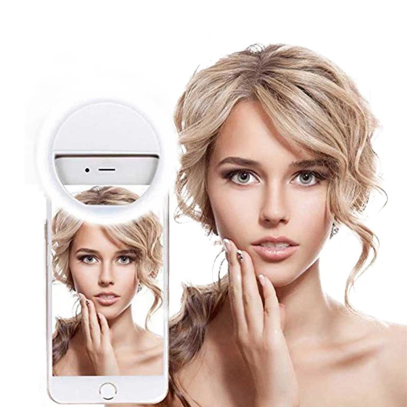Перезаряжаемый мобильный телефон селфи светодиодный светильник с зажимом