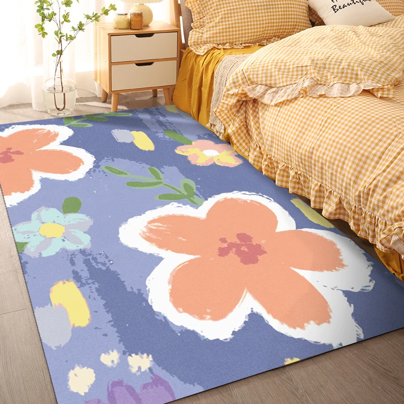 

Nordic Cute Girl Cartoon Carpet Living Room Bedroom Modern Fashion Absorbent Non-Slip Rugs Hallway Floor Mats Home Decor Carpet