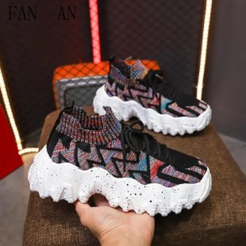 

Кроссовки женские FANAN, дышащие, трикотажные, на толстой подошве