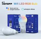 Умная Светодиодная лампа SONOFF Wi-Fi B05-B-A60 B02-B-A60, RGB лампы для управления автоматизацией умного дома, работа с Alxea, Google Home