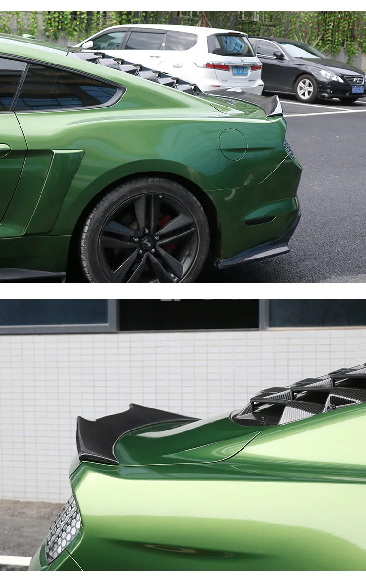 В Стиль для Ford Mustang 2 двери купе углеродного волокна задней панели из углеродных волокон спойлер Mustang крыло спойлера