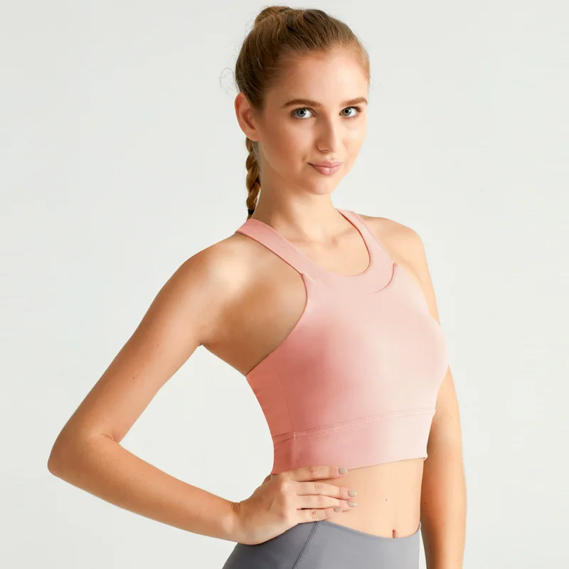 

Women Yoga Underwear Shockproof Sports Beauty Back Bra Ladies Crop Top Fitness Running Vest Externally Yoga Clothes Female 2021