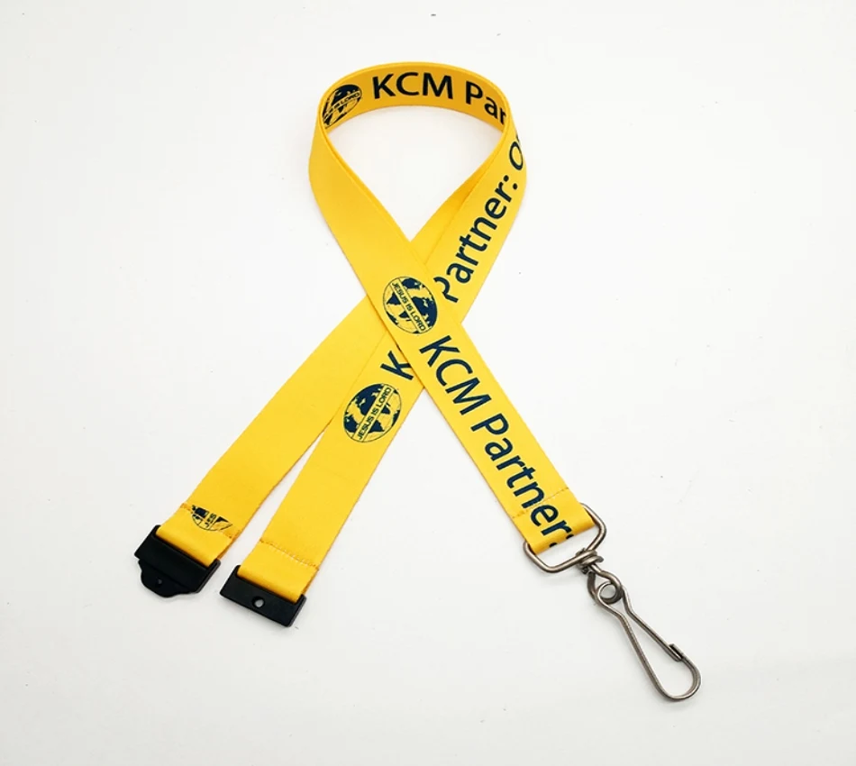 Лидер продаж! Шнурки на шею с желтой линейкой рекламные подарочные шнурки для