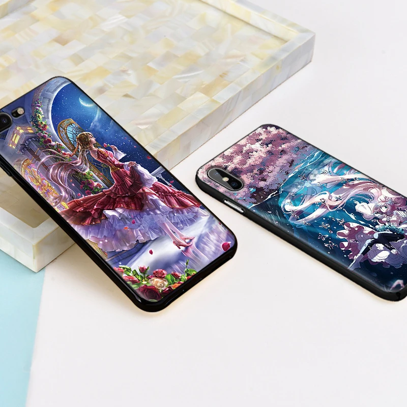 Красивый аниме Рисунок Мягкий ТПУ чехол для Apple IPhone X XR XS MAX 5 5S 5C SE 6 S 7 8 Plus ipod touch