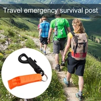 survival whistle spring hook design extra loud portable rescue signaling emergency whistle for camping
