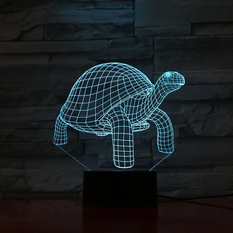 3D-1212 Turtle 16 Colors Table Lamp Led Night Light for Kids Gift Home Decor Novelty Lighting | Лампы и освещение