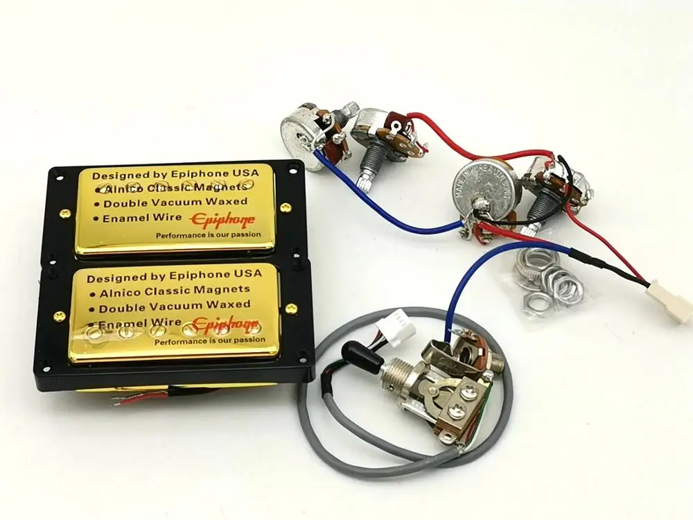 1 комплект оригинальная стандартная электрогитара Epi LP Alnico Bar Humbucker Pickup Gold сделано