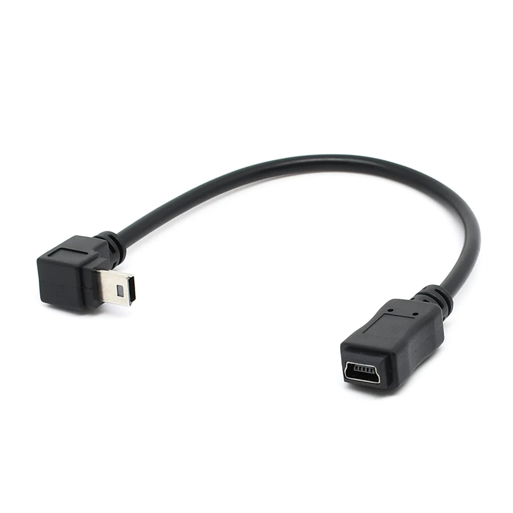 20 см мини USB 5Pin папа к Мини Женский удлинитель 90 градусов вверх и вниз