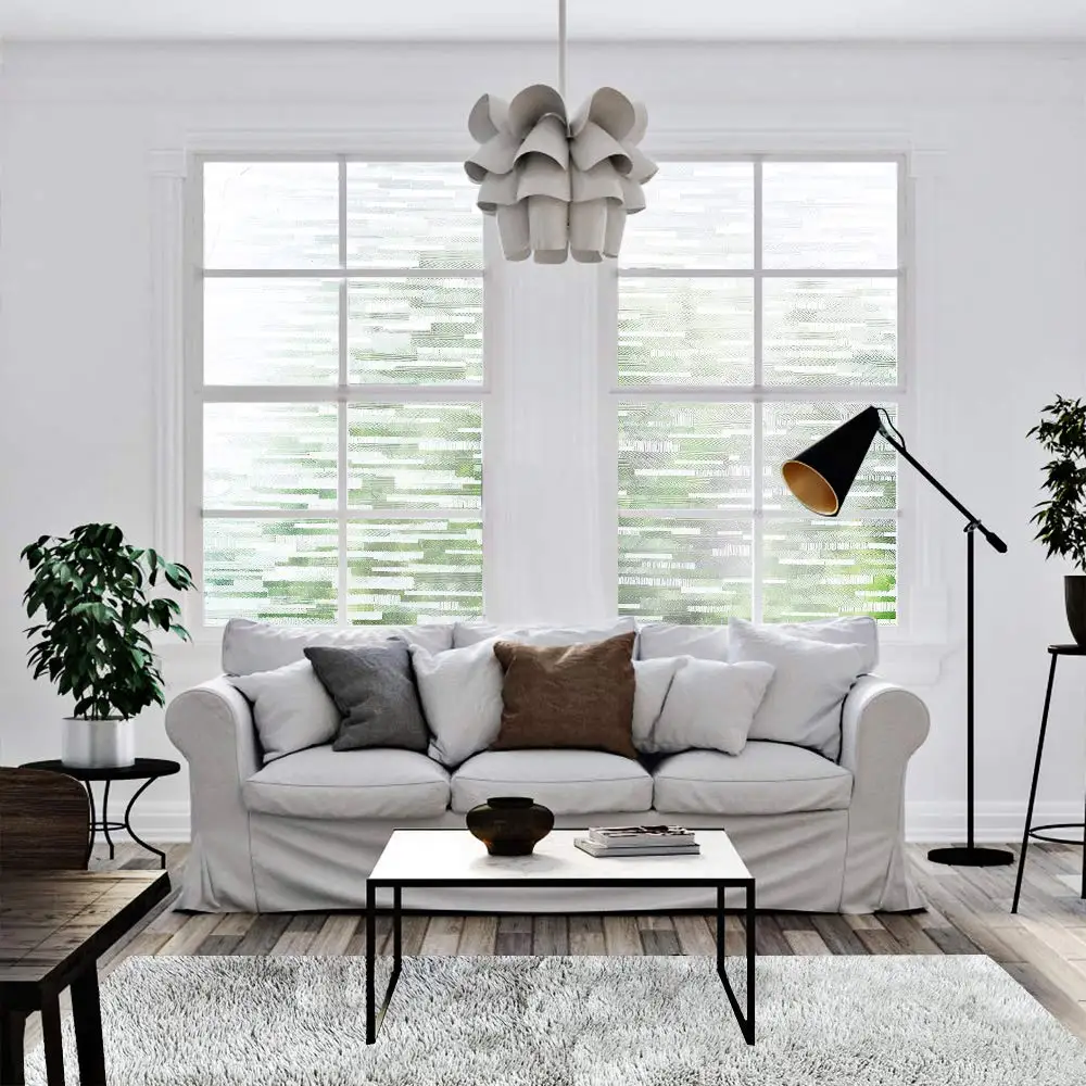 

Privacy Window Film Frosted Matte Window Sticker Static Cling Door Film No Glue Glass Film Window Sticker Anti-UV Glass Film