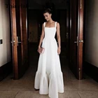 Thinyfull, простое длинное свадебное платье А-силуэта, без рукавов, без бретелек, в пол, свадебное платье Bridel Robe de mariee