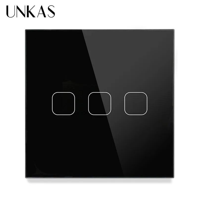 Настенный сенсорный светильник ель UNKAS европейского стандарта 3 клавиши 1 канал