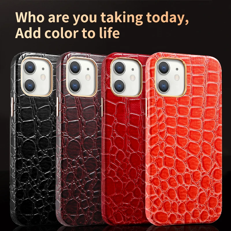 

Hyso Luxury Ultra Thin Business High Quality Shockproof Soft Plating Leather Phone Case For iPhone 12 11 Pro Max Funda Coque Bag