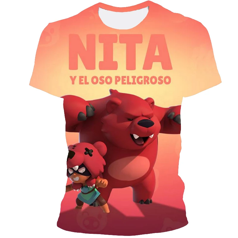 

2021 new 3D printed Mok animation men's T-shirt, with personality, unique color, 3D round neck short-sleeved T-shirt