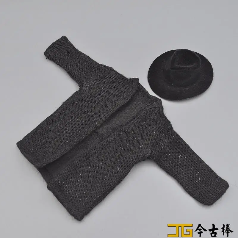 

1/6 Scale HT Jackson Dance Costume Felt Hat Short Sleeve T-shirt Gloves For Mainstream Body Action
