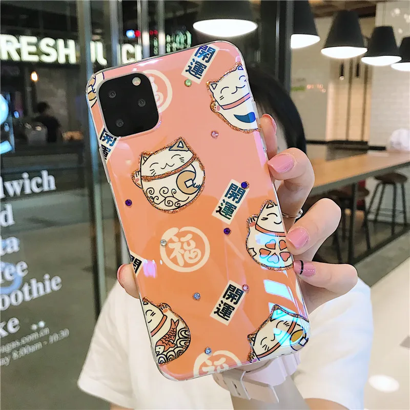 As shown Чехол для iphone 11 pro Max Bling Sailor Moon, для iphone 11 X XR XS Max 6 7 8 plus, мягкий чехол из ТПУ с рисунком Crayon Shin-Chan - Цвет: As shown