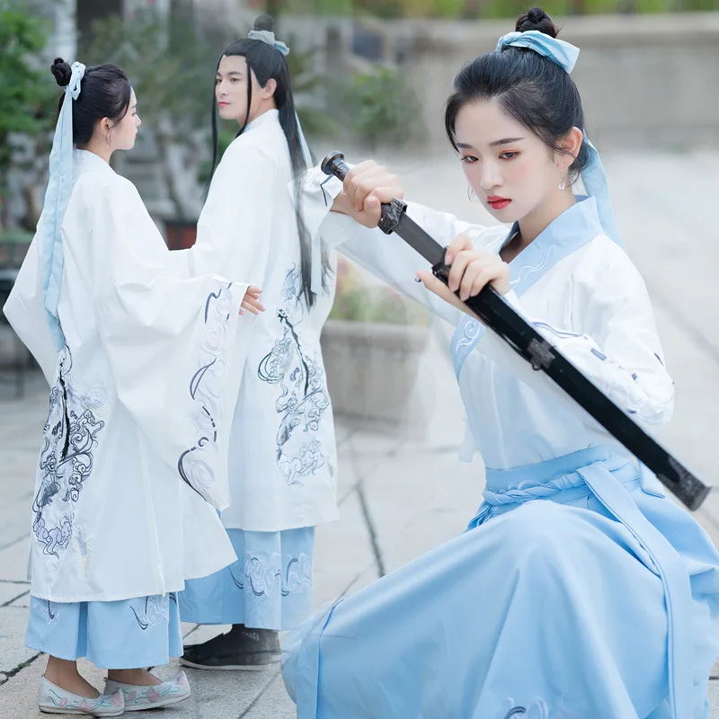 Вышитые танцевальные костюмы Hanfu для женщин и мужчин наряд китайского фестиваля