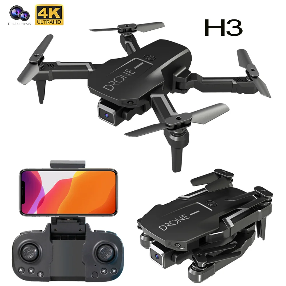 H3 мини Дрон с 4k Камера складного квадрокоптера RC WI FI широкий высокий