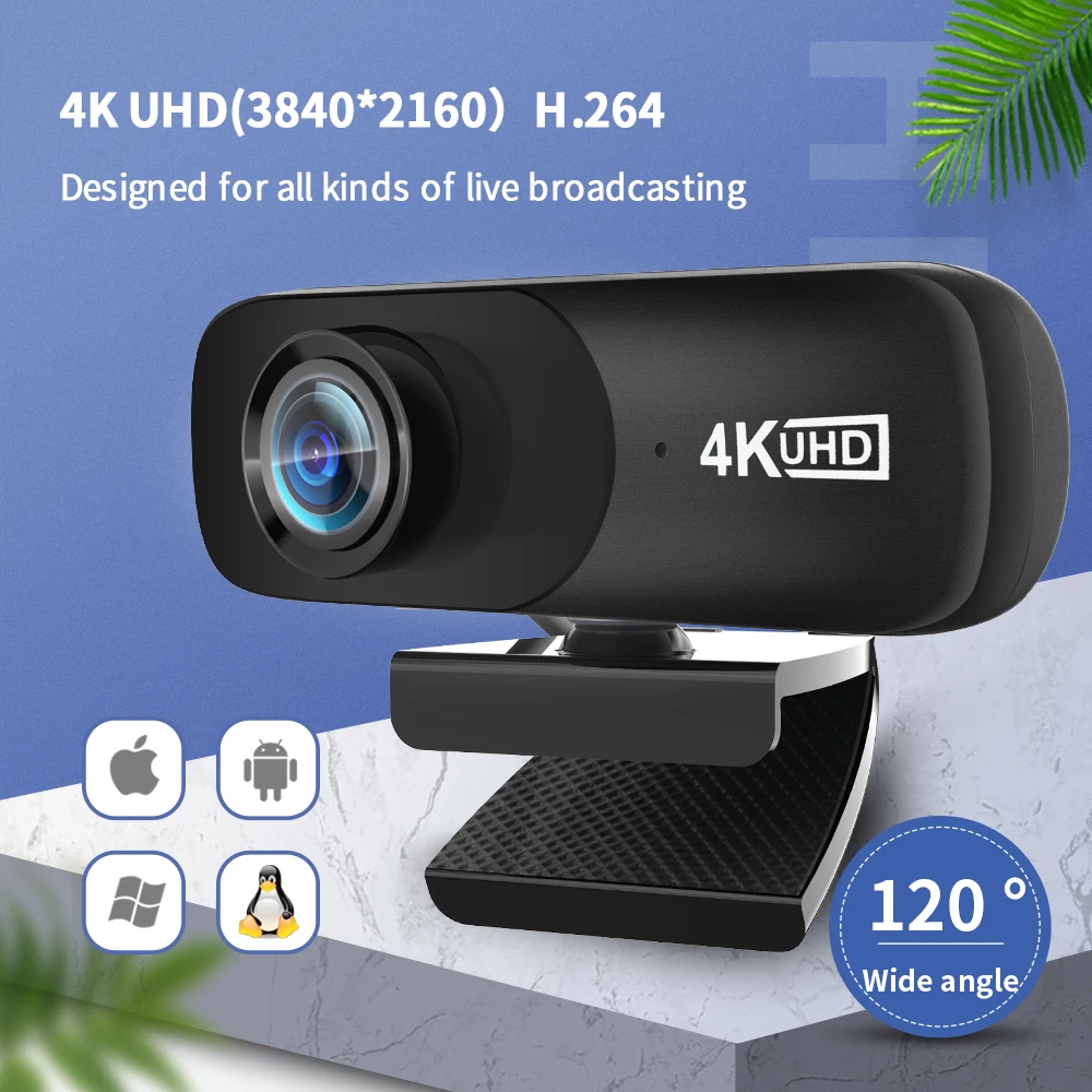 TISHRIC C160 4K 3840*2160 Webcam Web Cam Camera With Microphone For Computer Live Broadcast Video Calling Conference | Компьютеры и