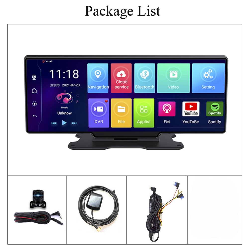 2021 новая версия автомобильного видеорегистратора с приборной панелью Android 8.1 GPS