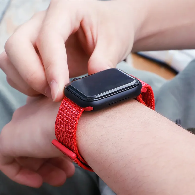 Ремешок для apple watch band sport loop apple watch 5 4 3 band 44 мм 40 мм iwatch 5 4 42 мм 38 мм correa нейлоновый браслет pulseira nato