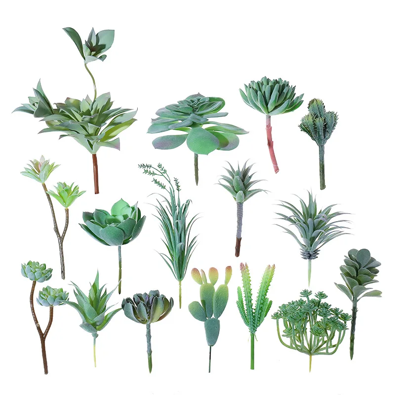 Искусственные растения суккуленты Маленькие Средние Большие зеленые