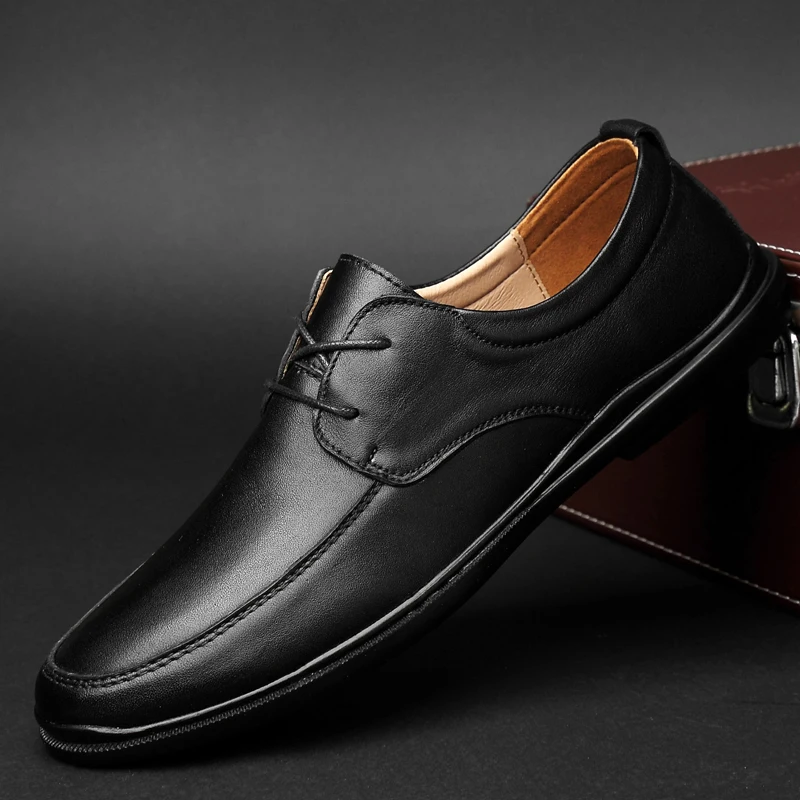 

Новинка 2020, мужская повседневная обувь YEINSHAARS из натуральной кожи, мужская обувь ручной работы большого размера с широким круглым носком и ш...