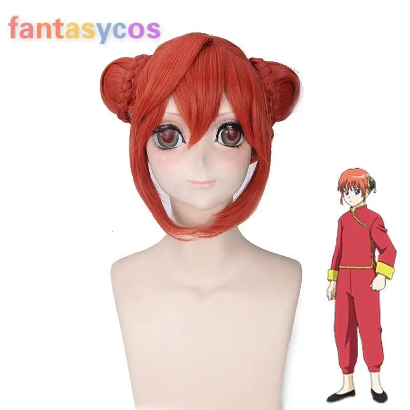 Парик для косплея аниме GINTAMA Kagura термостойкий синтетический парик женщин костюмы