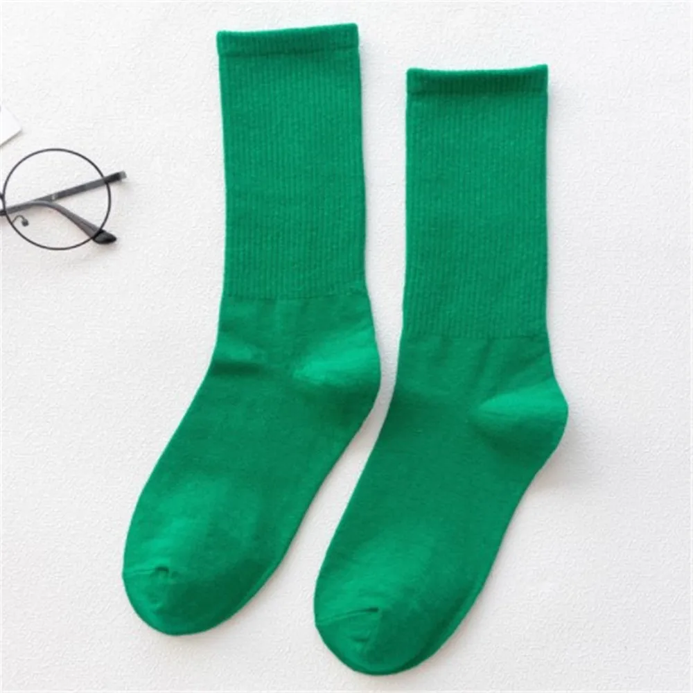 Носки женские хлопковые однотонные забавные 1 пара | Женская одежда