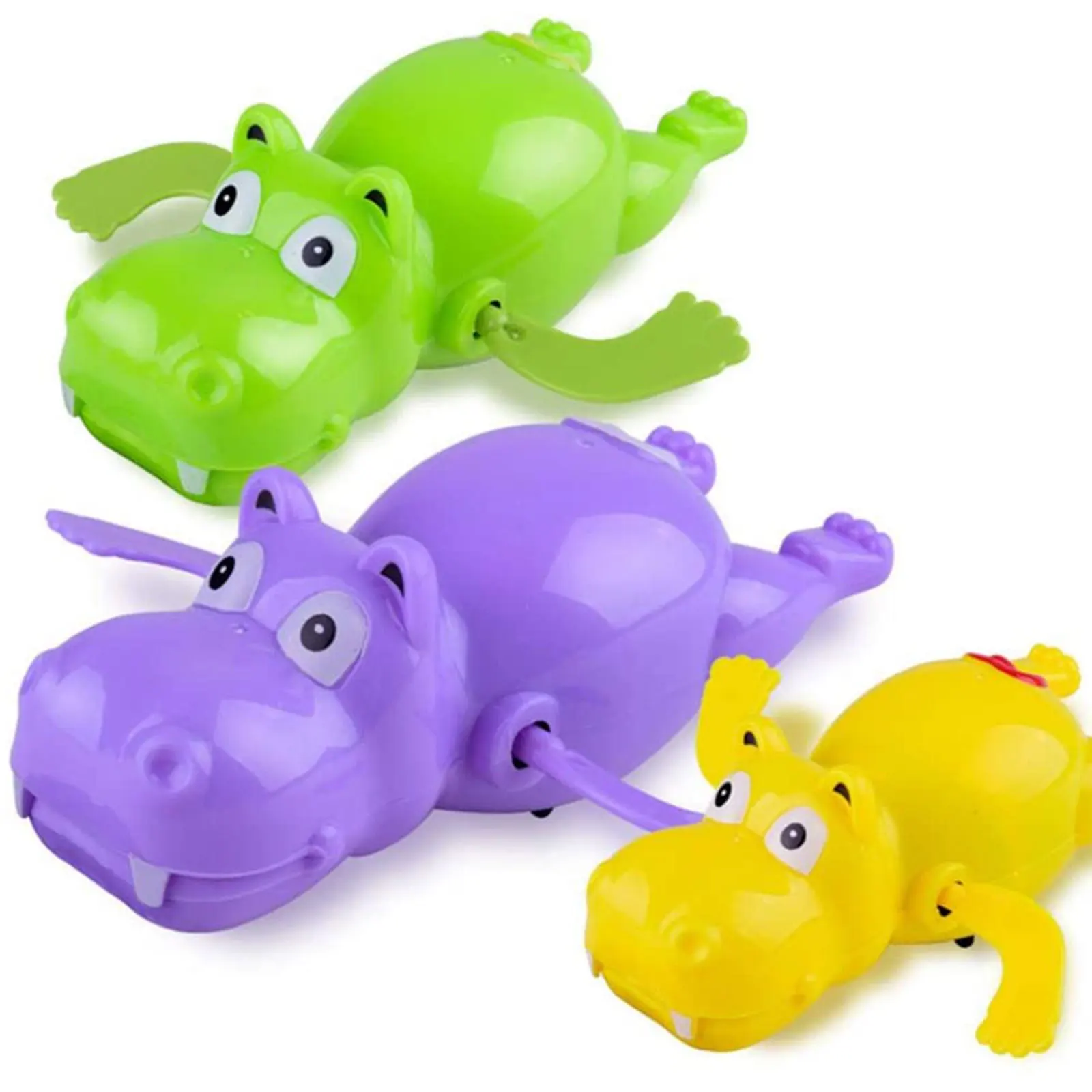

1pcs Cute Cartoon Animal Hippo Classic Baby Water Toy Baby Swimming Crocodile Wound Chain Clockwork Kids Beach Bathing Toys