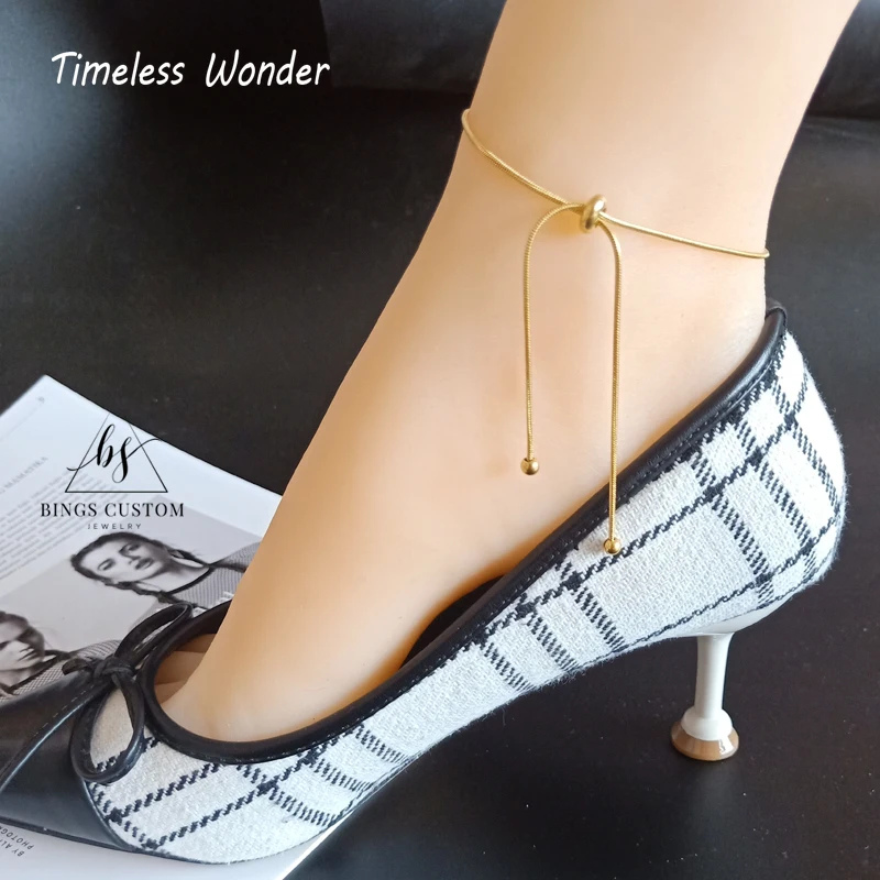 Женский браслет на ногу из нержавеющей стали 3365|Анклеты| |