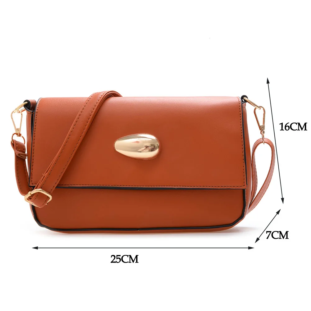 

Retro PU Leather Women Flap Shoulder Bags Solid Color Ladies Fashion Messenger Bag Small Square Bag