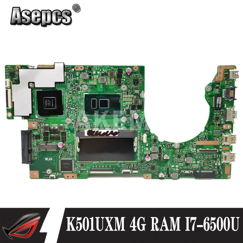 Akmey K501UXM материнская плата для ноутбука For Asus K501UW K501UQ GTX950M/4GB /I7-6500 CPU/4G-RAM/ DDR4 |