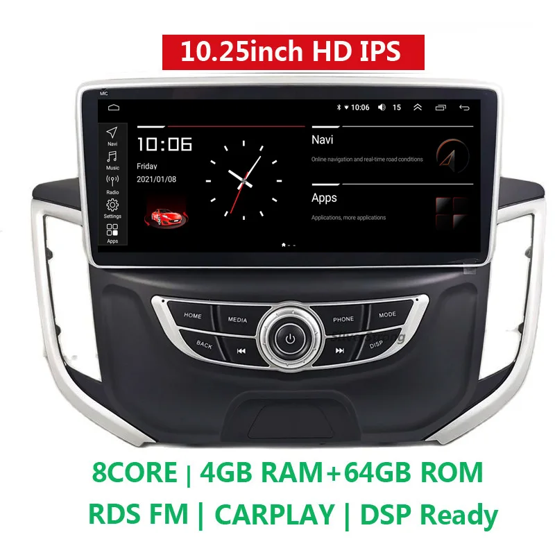 

OctaCore,4G 64GB,10.25inch IPS,CarPlay,Creta GPS Radio Android,For Hyundai ix25/Creta Navi,Tape Recorder,Magneto,Video Player