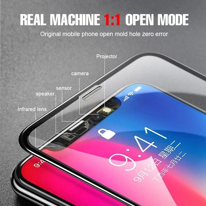 Высококачественное Закаленное стекло для iPhone Xr Xs Max X 7 8 Plus Защита экрана 6 6S plus