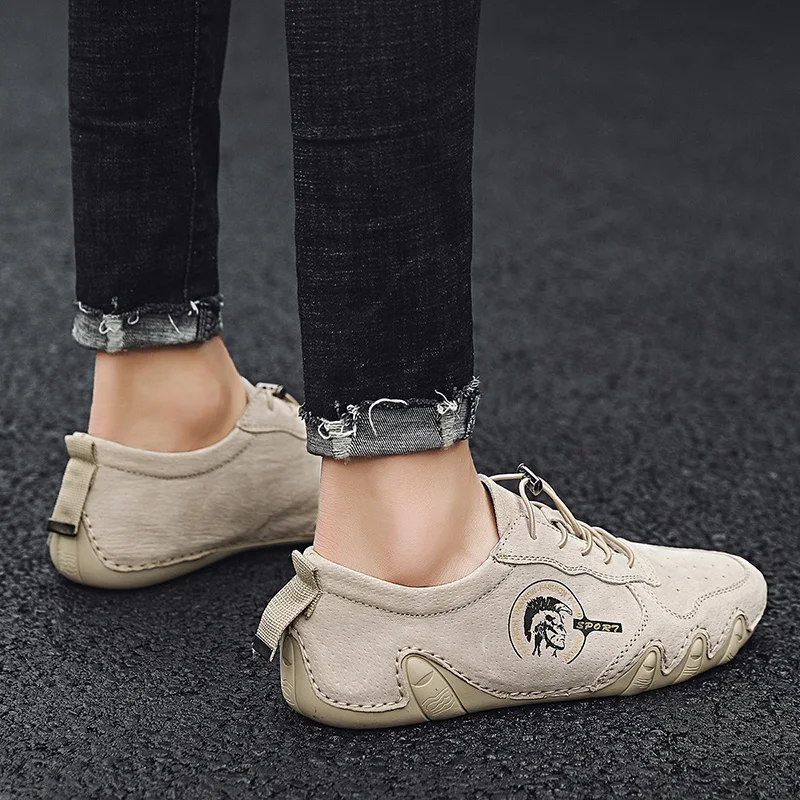 

Casual Shoes For Men Loafers cow Suede Leather Men Boat Shoes Luxury Brand Handmade outdoor Men Slip on Shoes Male Shoes